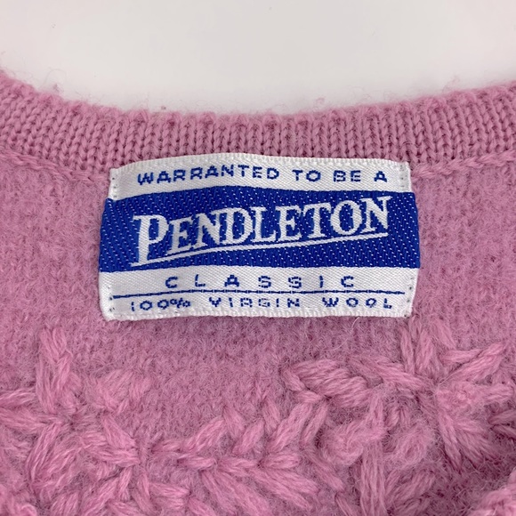 Pendleton Vintage Wool Button up Sweater Cardigan Purple Lavender Size Medium - Picture 7 of 13